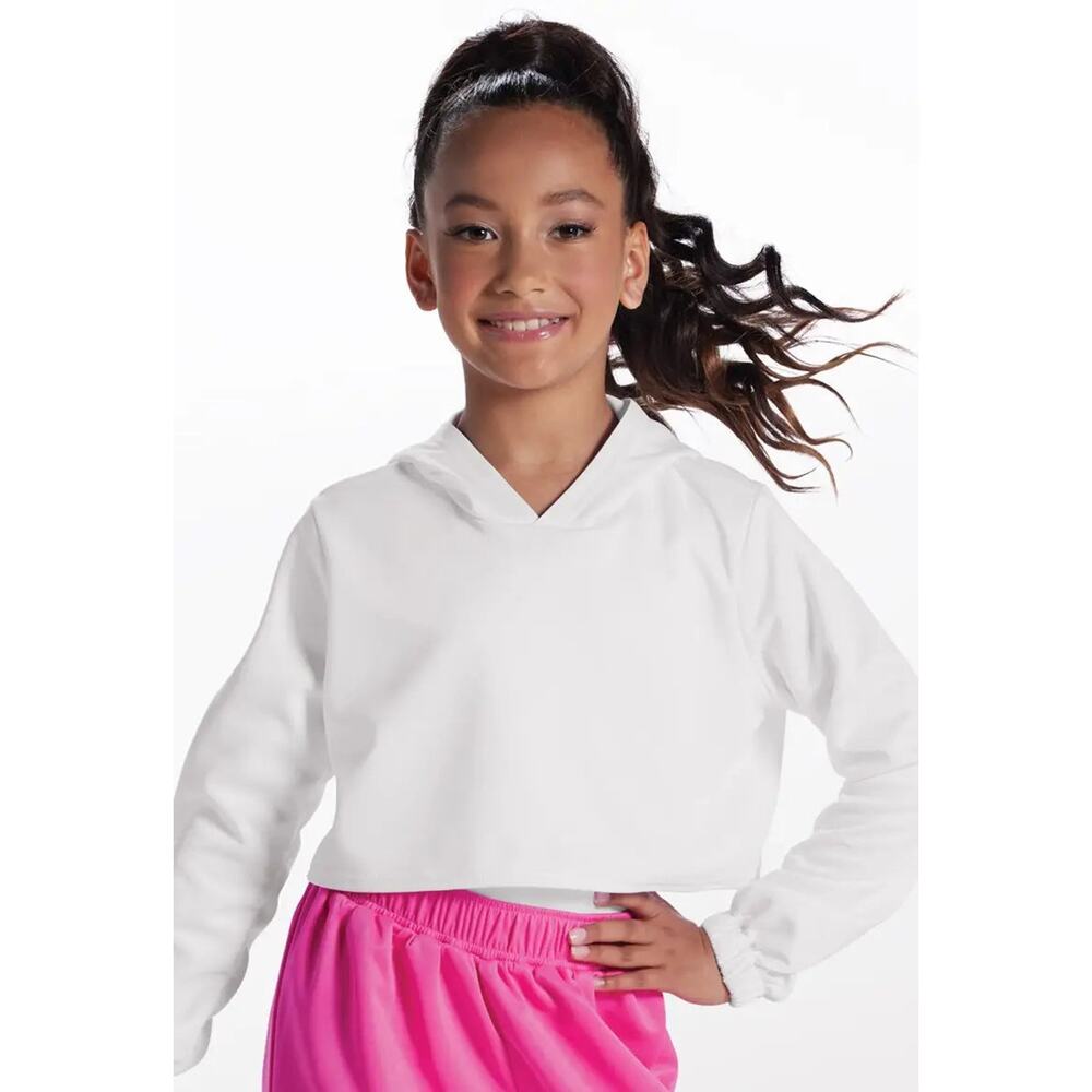 Dance Crop Hoodie Weissman 17216 Large Adult White Jazz Hip Hop